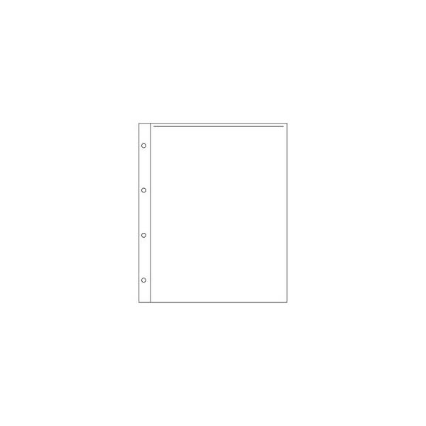 A4 Album Page - One Pocket - Insert Ring Binder Edge
