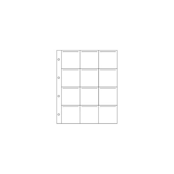 A4 Album Page - Twelve Pockets (V) - Insert Top Edge